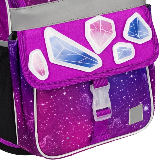 BAAGL SET 3 Zippy Unicorn Universe - Kreativ: aktovka, penál, sáček