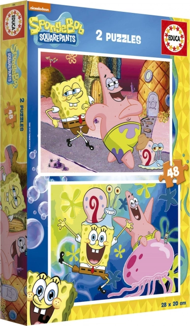 EDUCA Puzzle Sponge Bob 2x48 dílků