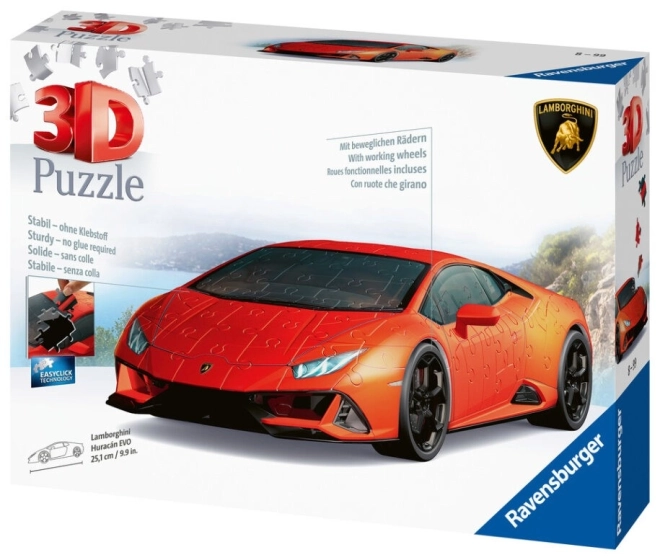 RAVENSBURGER 3D puzzle Lamborghini Huracán Evo zelené 156 dílků