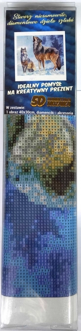 Diamantové malování Vlčí volání 30x40cm