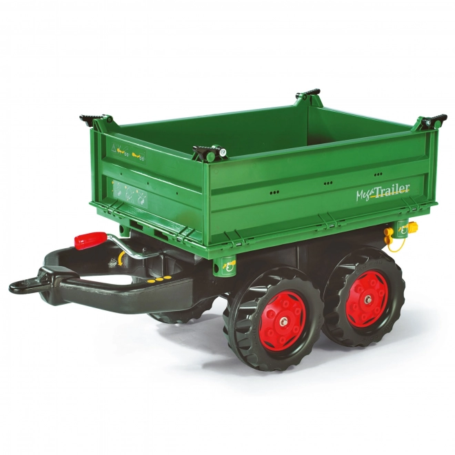 Skvělá zelená přívěsná vlečka Mega Trailer pro traktor Rolly Toys