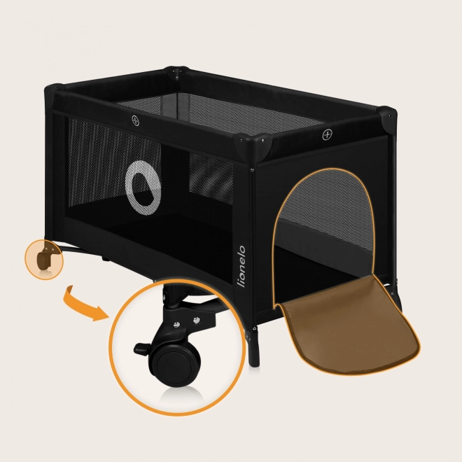 Cestovní postýlka Lionelo Stefi Black Carbon