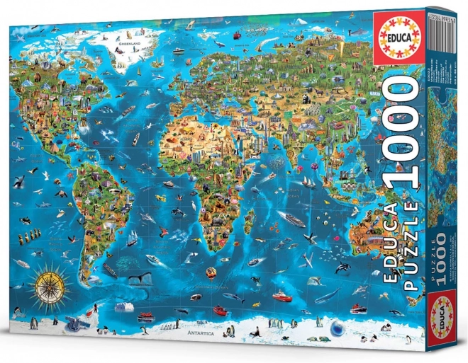 EDUCA Puzzle Zázraky světa 1000 dílků