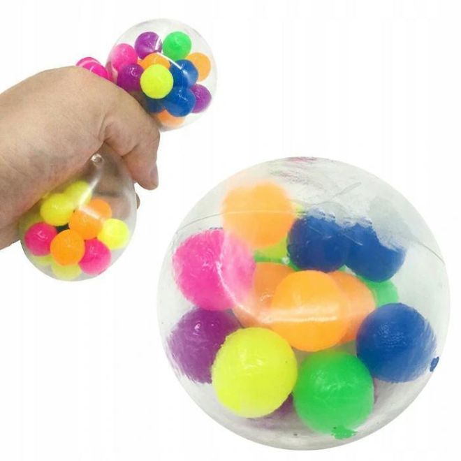 Antistresový senzorický míč s kuličkami