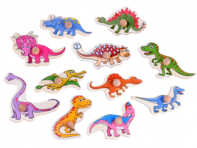 Dřevěné puzzle dinosauři