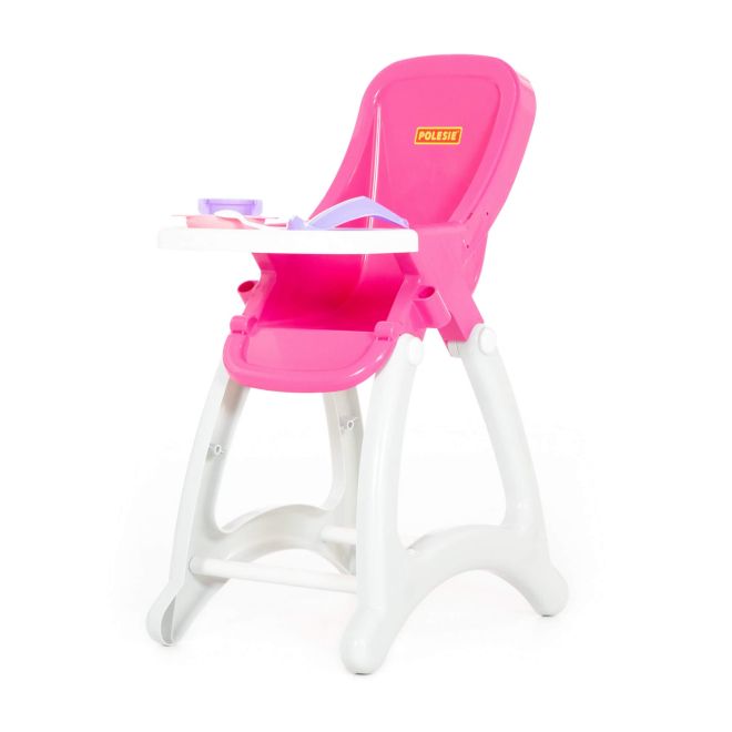 Vysoká jídelní židlička pro miminka – Růžová