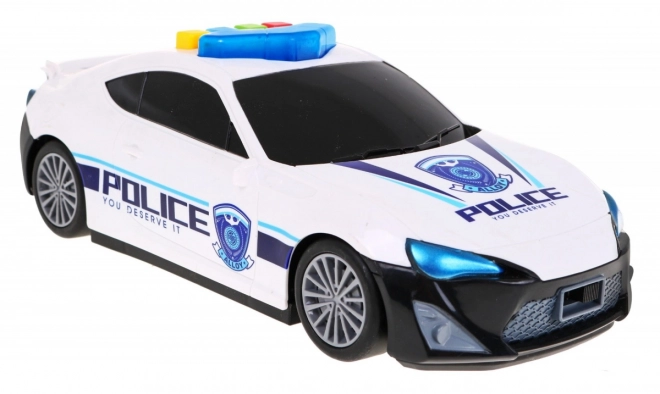Policejní rádiové auto 2v1 pro děti 3+ Úložný prostor + 3 auta + zvuky Světla