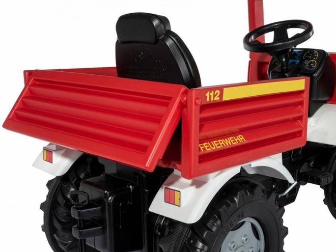 Dětský hasičský vůz Mercedes Unimog na pedály