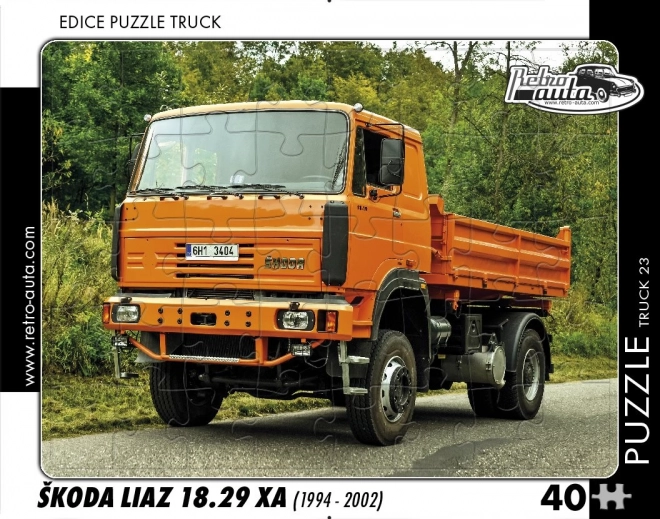 Retro puzzle náklaďák ŠKODA Liaz