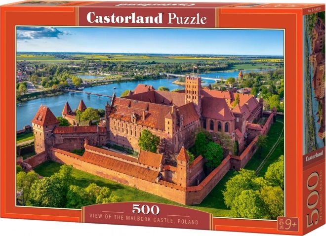 Puzzle 500 dílků výhled na hrad Malbork Polsko