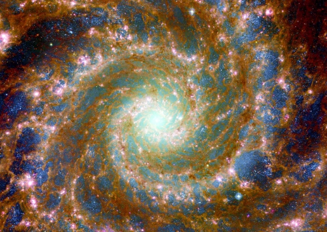 Puzzle Přízračná galaxie napříč spektrem