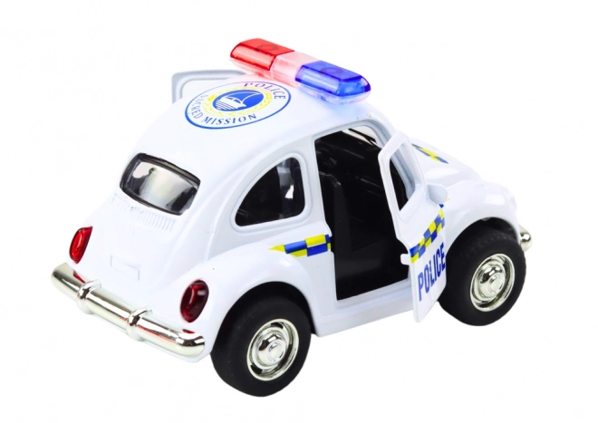 Policejní auto Classic 1:38 Drive Lights Sounds White