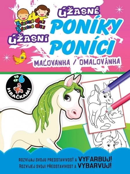 Omalovánky s poníky + 6 hraček