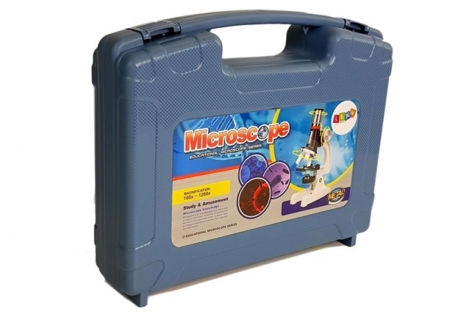 Dětský vzdělávací mikroskop ve vědeckém kufříku
