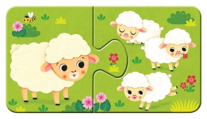RAVENSBURGER Moje první puzzle Zvířátka a mláďátka 9x2 dílků