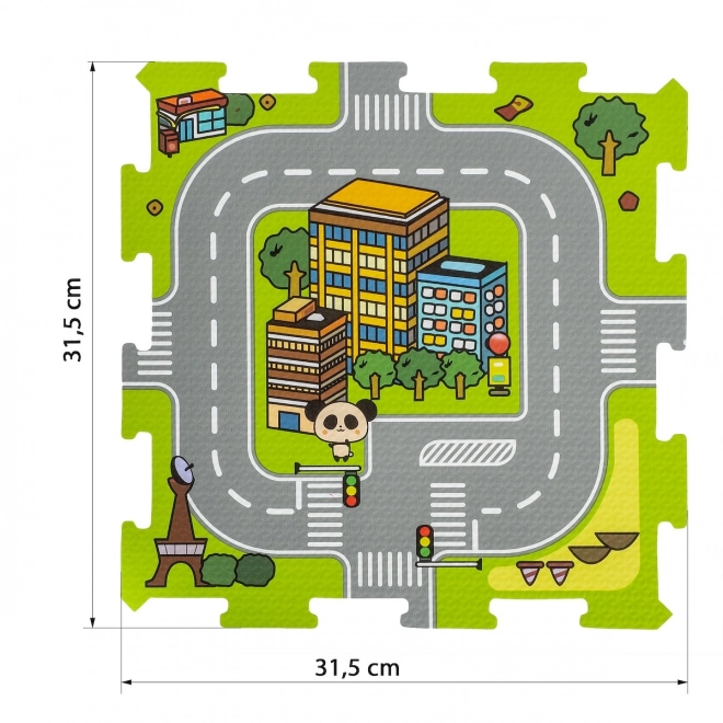 Pěnové puzzle s motivem silnice Smily Play