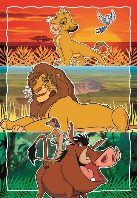 CLEMENTONI Puzzle Disney: Zvířátka 3x48 dílků