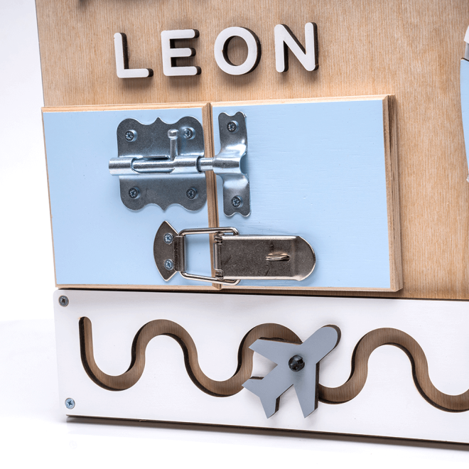 Dřevěná senzorická deska - Leon