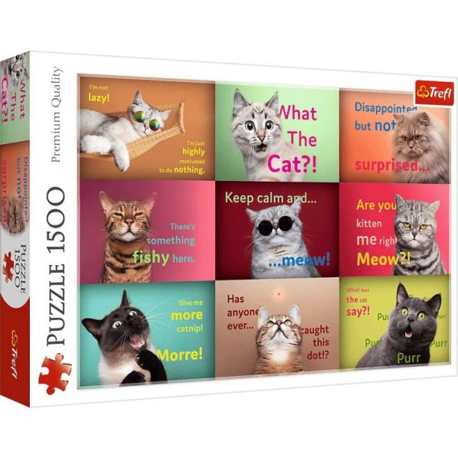 Puzzle 1500 prvků Zábavné portréty koček