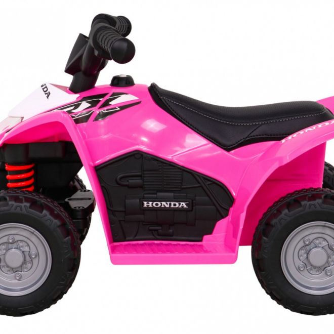 Čtyřkolka Honda 250X TRX s baterií Růžová + klakson + LED + eko kůže