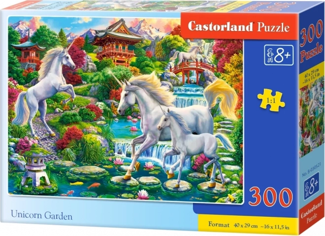 Puzzle Jednorožci v zahradě 300 dílků