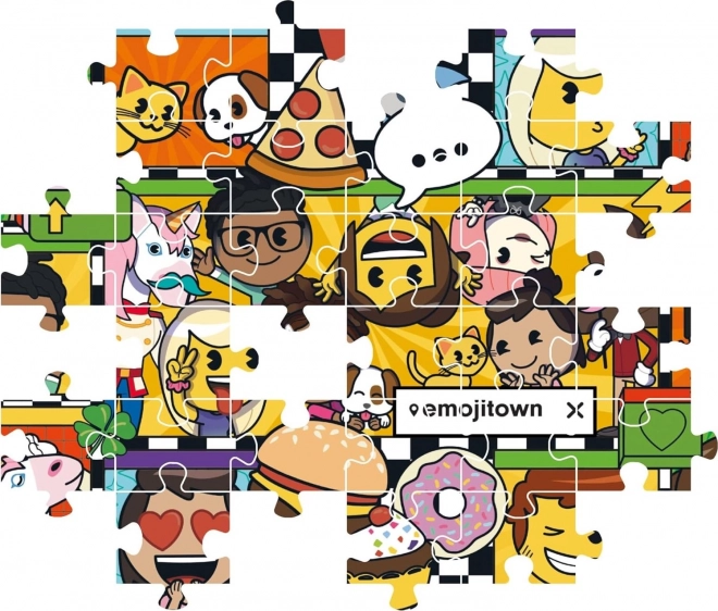 Puzzle Emoji Town 180 dílků