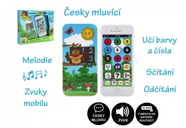 Naučný mobilní telefon pro děti - Moudrá sova