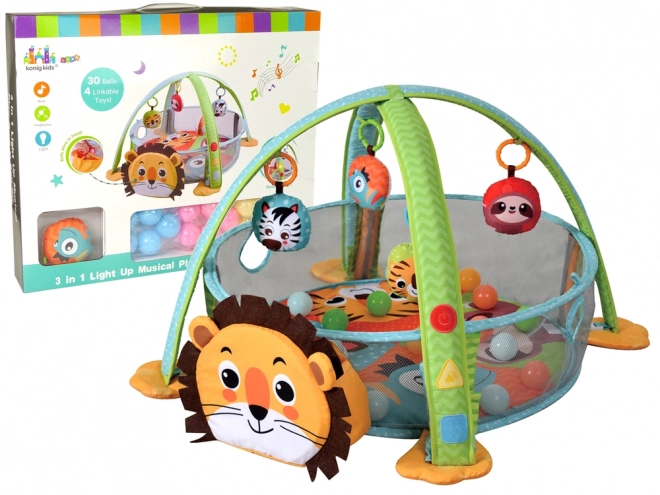 Vzdělávací podložka Lion Playpen Balls pro děti Melodies