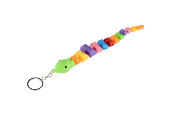 Přívěšek ještěrka/had/chameleon plast 28cm na baterie se světlem mix barev