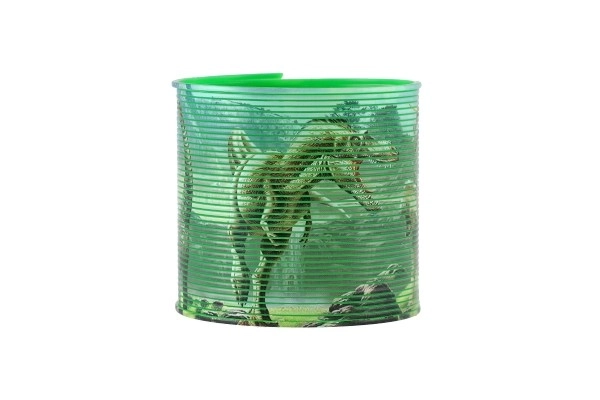 Spirála/pružina dinosaurus plast průměr 6,5cm 4 barvy