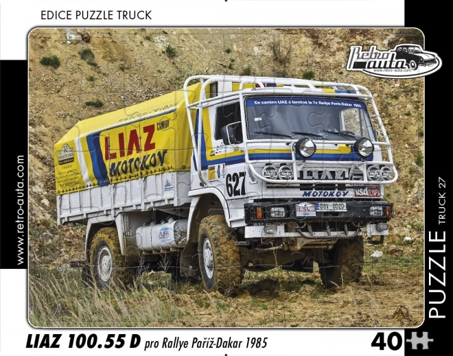 Puzzle retro auta TRUCK Liaz 100.55 D pro Rallye Paříž-Dakar