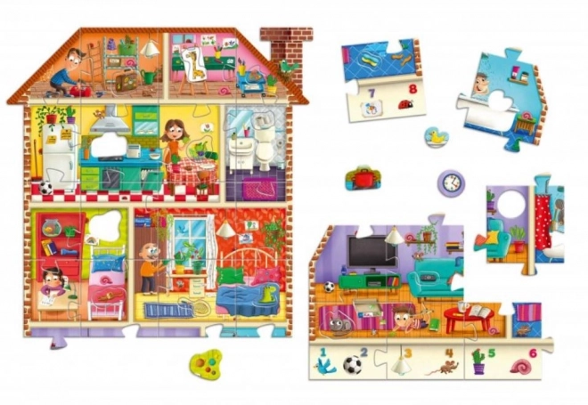 Maxi puzzle s otvory Můj dům