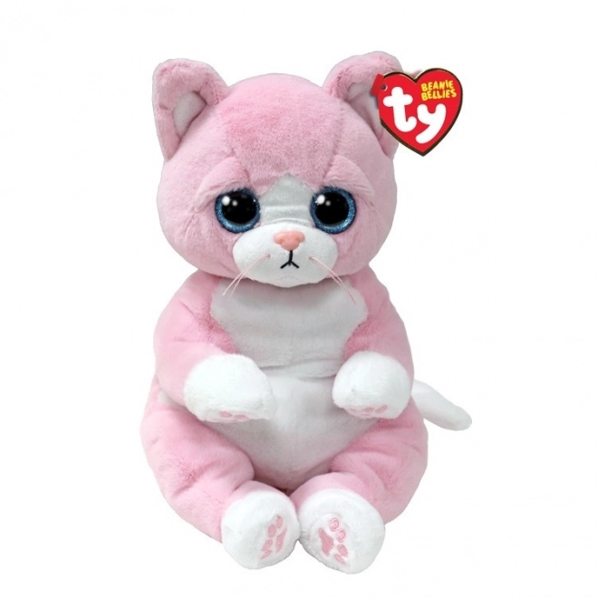 Ty Beanie Bellies maskot Růžová kočka 24 cm