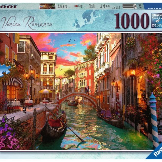 RAVENSBURGER Puzzle Romantické Benátky 1000 dílků