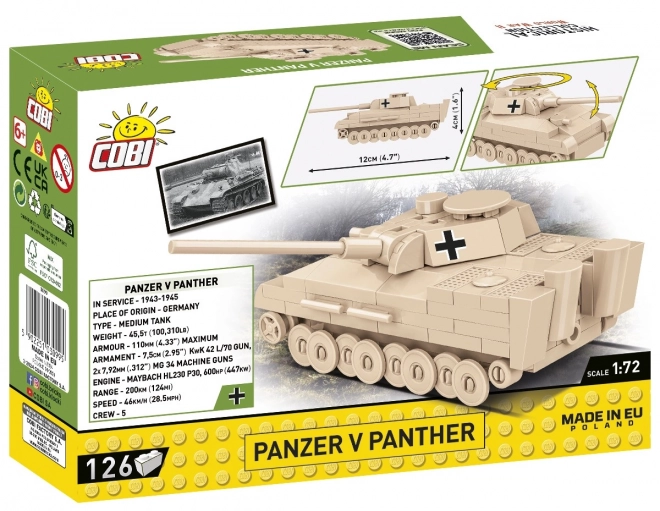 COBI 3099 II WW Panzer V Panther, 1:72, 126 k