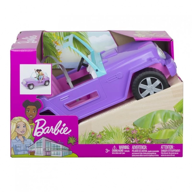 Jeep na pláži Barbie