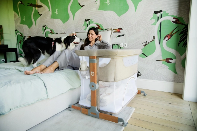 Postýlka MoMi SMART BED 4v1 béžová