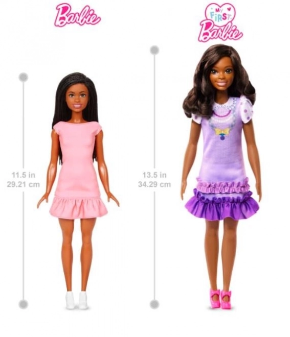 Barbie Moje první Barbie panenka - černovláska s pudlíkem HLL20