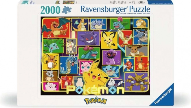 Puzzle Zářící Pokémoni 2000 dílků