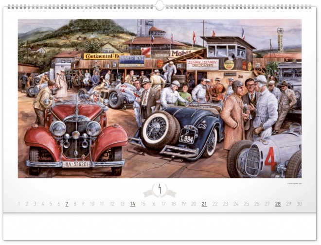 Nástěnný kalendář Oldtimers – Václav Zapadlík 2024, 64 × 42 cm