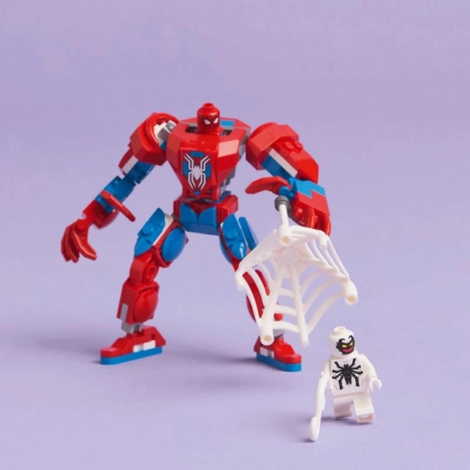 Lego super hrdinové mech spider-mana proti anti-venom