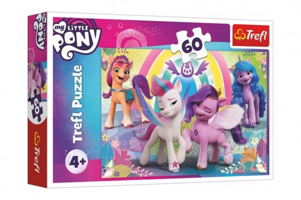 Puzzle Krásní poníci/My Little Pony 33x22cm 60 dílků v krabici 21x14x4cm