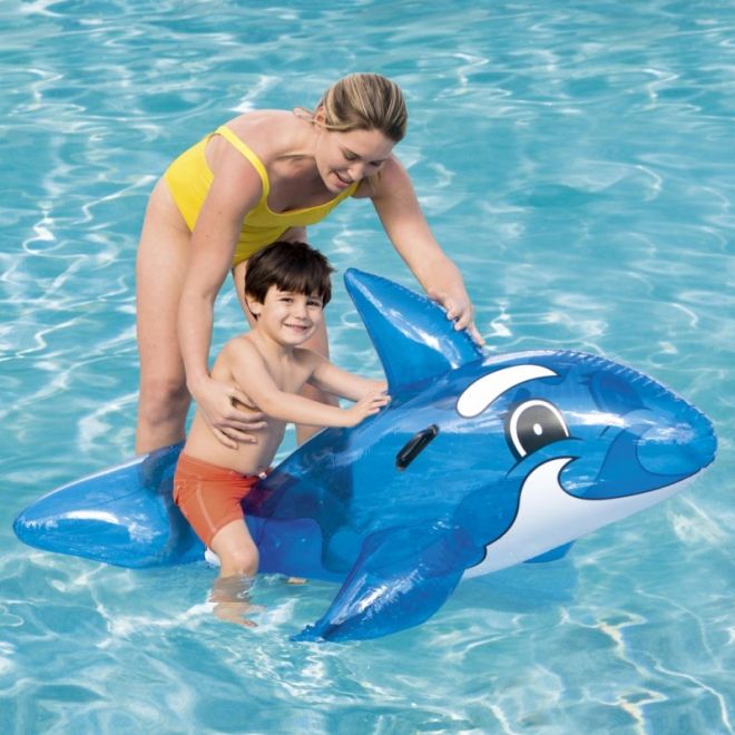 Plavající delfín s držadly Průhledný 1,57 m x 94 cm