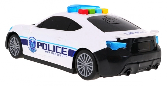 Policejní rádiové auto 2v1 pro děti 3+ Úložný prostor + 3 auta + zvuky Světla