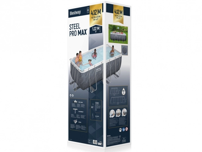 Bazén bestway power steel ratan 412x201x122 cm