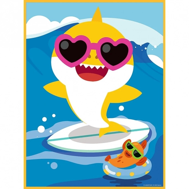 Baby MAXI 2x10 dílků puzzle Happy Shark Day, Baby Shark