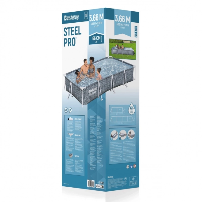 Bazén na rámu Steel Pro 366x201x66cm Bestway