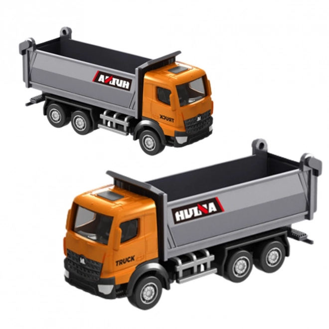 Kolekcionářský model nákladního auta Huina oranžový 1:80