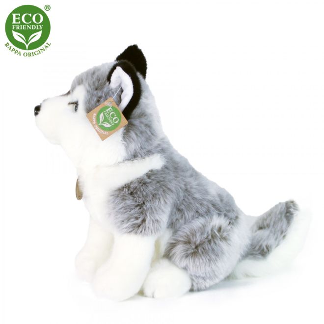 Rappa Plyšový pes Husky sedící 30 cm ECO-FRIENDLY