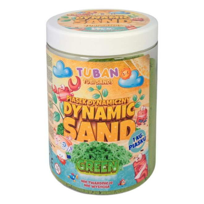 Dynamický písek 1kg zelený